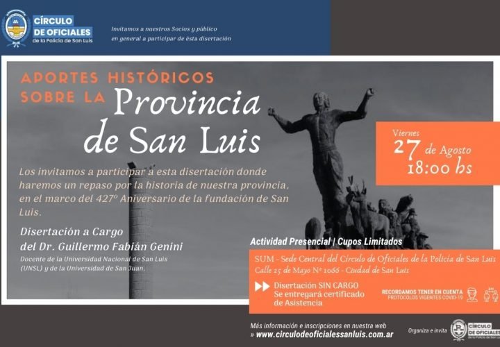 Flyer curso Historia San Luis